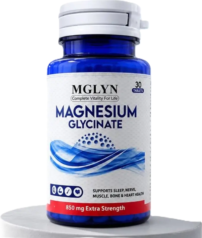 MGLYN Magnesium Glycinate 850mg Bottle